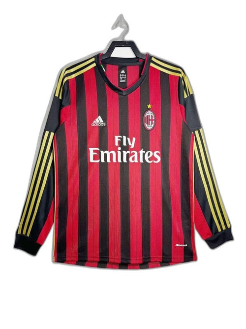 AC Milan 13/14 I Home Jersey - Long Sleeve Retro Version