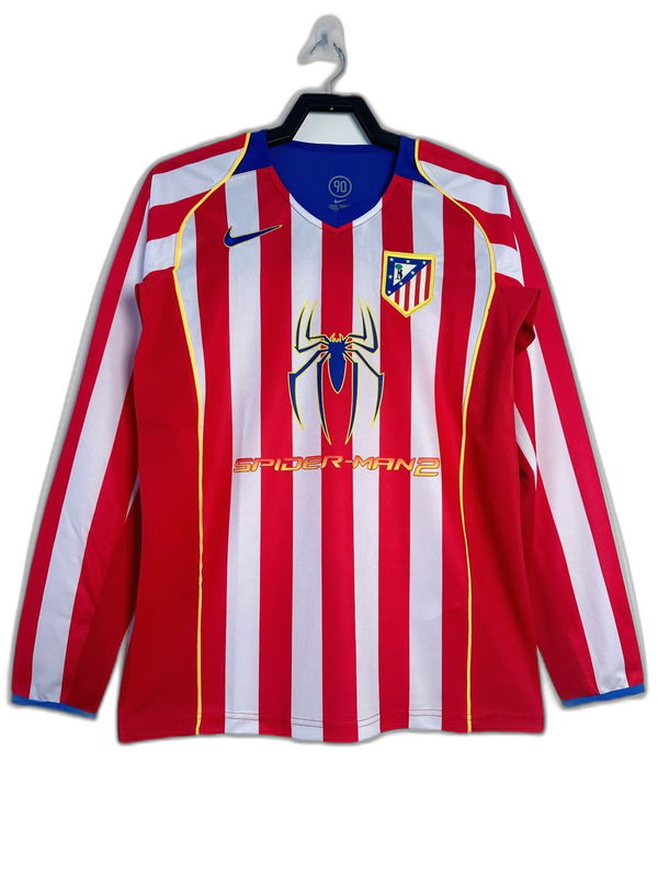 Atletico Madrid 04/05 I Home Jersey - Long Sleeve Retro Version