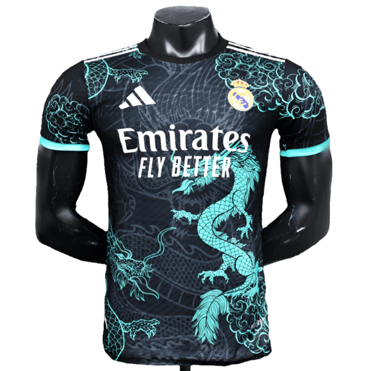 Real Madrid 25/26 Special Edition Jersey - Black and Light Blue - Player Version