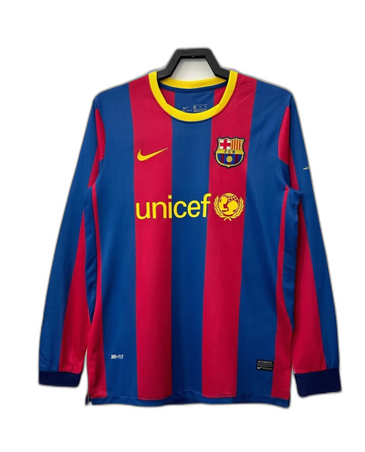 Barcelona 10/11 I Home Jersey - Long Sleeve Retro Version