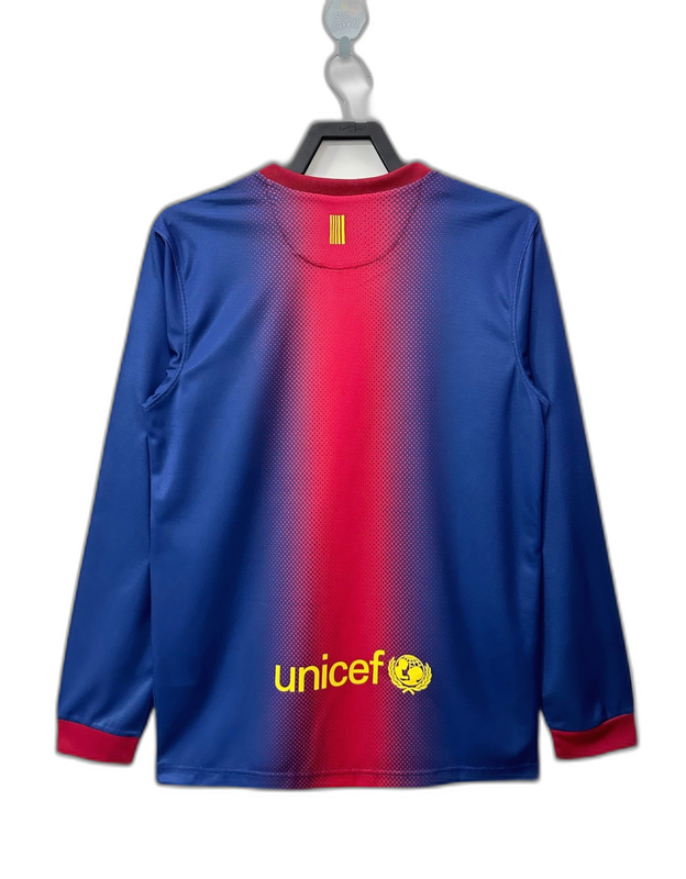 Barcelona 12/13 I Home Jersey - Long Sleeve Retro Version