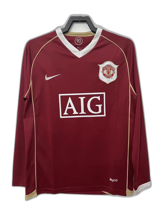 Manchester United 06/07 I Home Jersey - Long Sleeve Retro Version