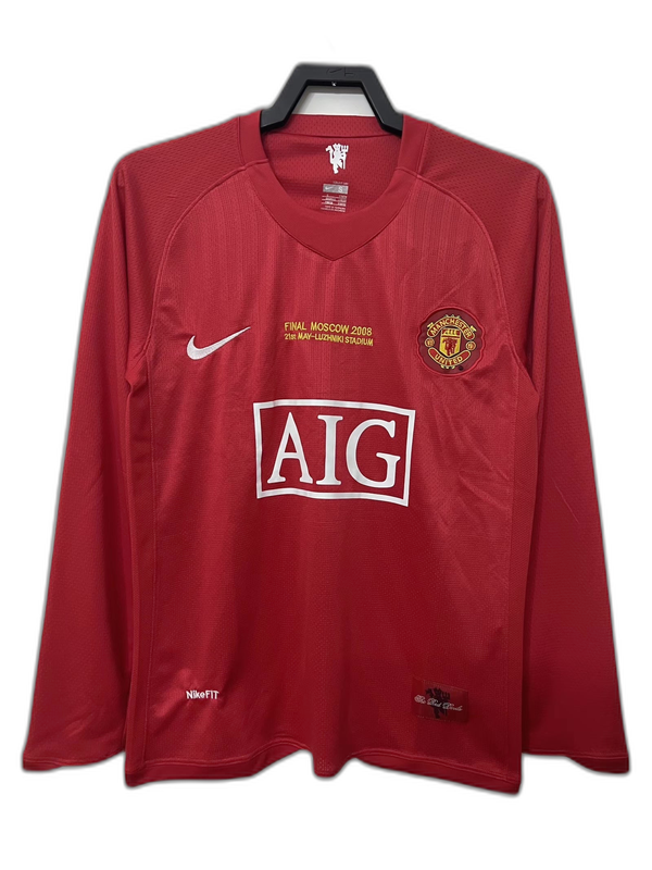 Manchester United 07/08 I Home Jersey - Long Sleeve Retro Version