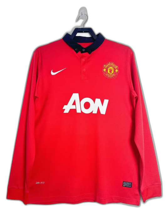 Manchester United 13/14 I Home Jersey - Long Sleeve Retro Version