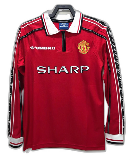 Manchester United 1998 I Home Jersey - Long Sleeve Retro Version