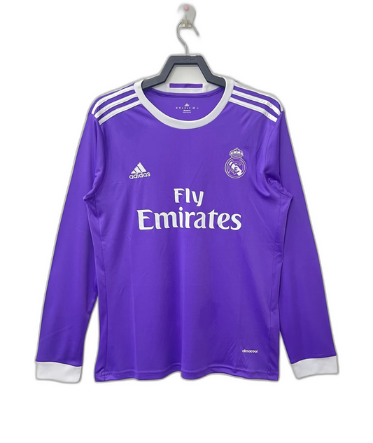 Real Madrid 16/17 II Away Jersey - Long Sleeve Retro Version
