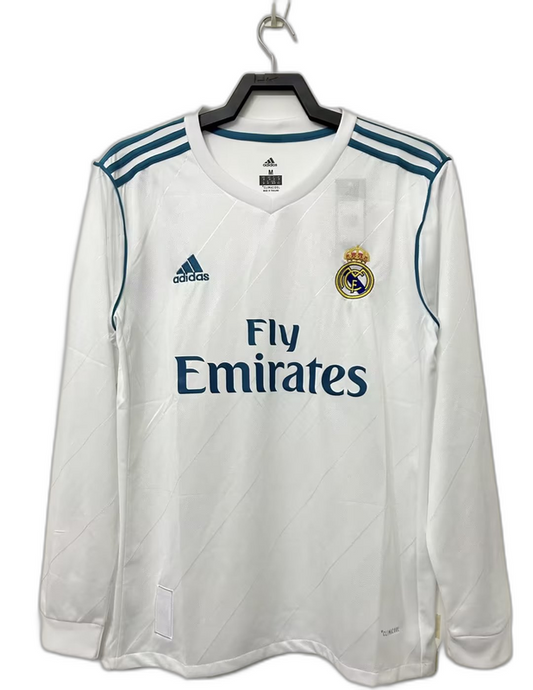 Real Madrid 17/18 I Home Jersey - Long Sleeve Retro Version